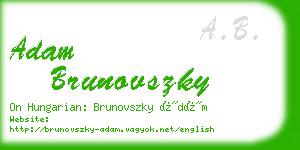 adam brunovszky business card